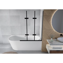 Parawan nawannowy składany trzyczęściowy 120x140cm czarny PN013 SATIS SEVANTE