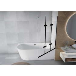 Parawan nawannowy składany trzyczęściowy 120x140cm czarny PN013 SATIS SEVANTE