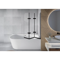 Parawan nawannowy składany trzyczęściowy 120x140cm czarny PN013 SATIS SEVANTE