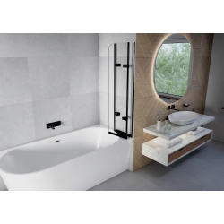 Parawan nawannowy składany trzyczęściowy 120x140cm czarny PN013 SATIS SEVANTE