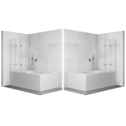 Parawan nawannowy składany trzyczęściowy 120x140cm chrom PN014 SATIS SEVANTE