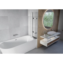 Parawan nawannowy składany trzyczęściowy 120x140cm chrom PN014 SATIS SEVANTE