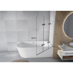 Parawan nawannowy składany trzyczęściowy 120x140cm chrom PN014 SATIS SEVANTE
