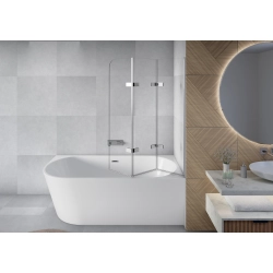 Parawan nawannowy składany trzyczęściowy 120x140cm chrom PN014 SATIS SEVANTE