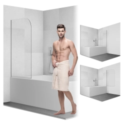 Parawan nawannowy składany jednoczęściowy 70x140cm chrom PN010 MERU SEVANTE