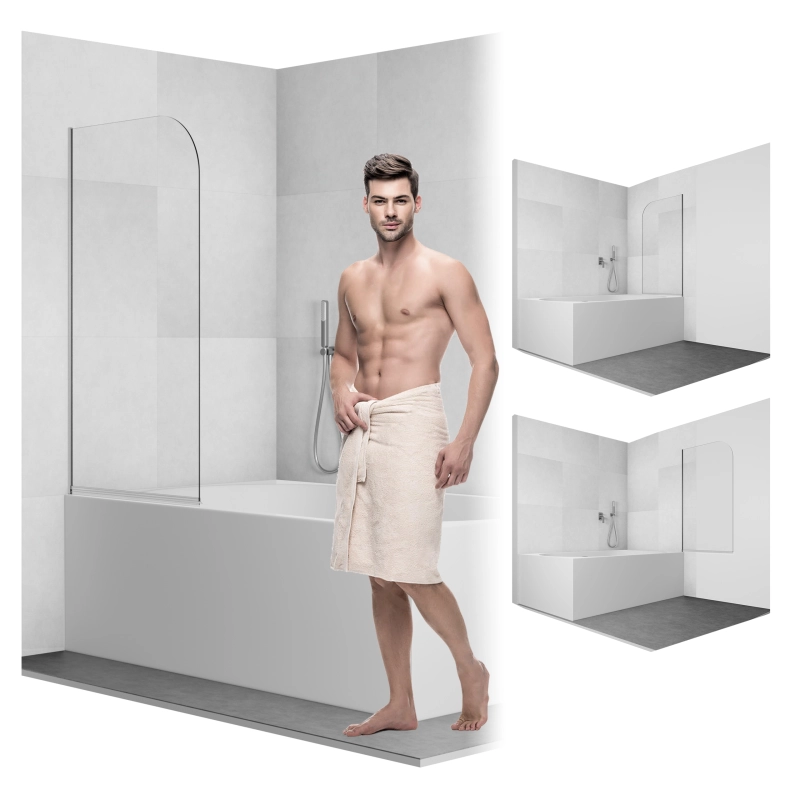 Parawan nawannowy składany jednoczęściowy 70x140cm chrom PN010 MERU SEVANTE