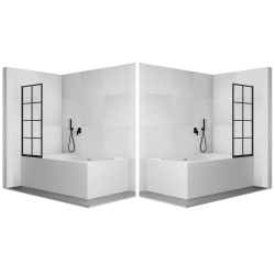 Parawan nawannowy składany jednoczęściowy z kratką 80x140cm czarny PN004 THIRA SEVANTE