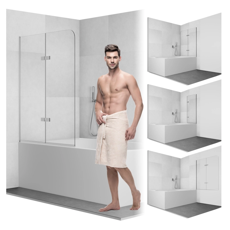 Parawan nawannowy składany dwuczęściowy 100x140cm chrom PN003 PICO SEVANTE