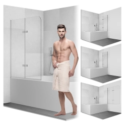 Parawan nawannowy składany dwuczęściowy 80x140cm chrom PN012 PICO SEVANTE