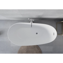Wanna wolnostojąca owalna z syfonem 180x85x55cm SARANDA WW007 SEVANTE
