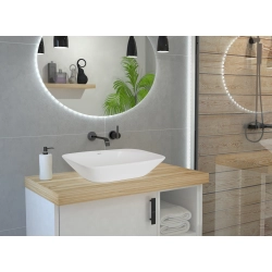 Umywalka nablatowa 57x40x12,5cm biała U026 TIRSO SEVANTE