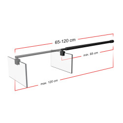 Ścianka prysznicowa walk-in 80x195cm czarna SP02 MASTI SEVANTE