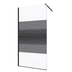 Ścianka prysznicowa walk-in 90x195cm czarna z pasami SP049 MAYON SEVANTE