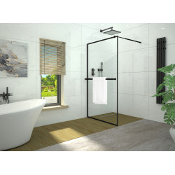 Ścianka prysznicowa walk-in 70x195cm czarna SP05 BROMO SEVANTE