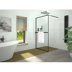 Ścianka prysznicowa walk-in 80x195cm czarna SP006 BROMO SEVANTE