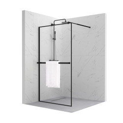 Ścianka prysznicowa walk-in 80x195cm czarna SP06 BROMO SEVANTE