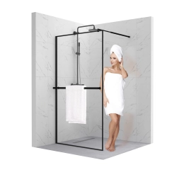 Ścianka prysznicowa walk-in 80x195cm czarna SP006 BROMO SEVANTE