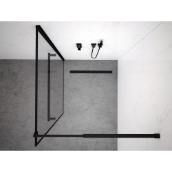 Ścianka prysznicowa walk-in 90x195cm czarna SP007 BROMO SEVANTE