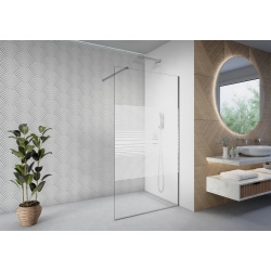 Ścianka prysznicowa walk-in 120x195cm chrom z pasami SP054 ETNA SEVANTE