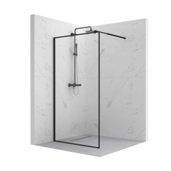 Ścianka prysznicowa walk-in 70x195cm czarna SP01 MASTI SEVANTE