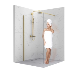 Ścianka prysznicowa walk-in 60x195cm złota SP009 COLIMA SEVANTE