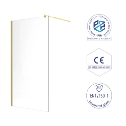 Ścianka prysznicowa walk-in 90x195cm złota SP012 COLIMA SEVANTE