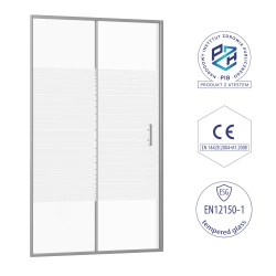 Drzwi prysznicowe do wnęki przesuwne 130x190cm chrom SW060 MERAPI SEVANTE