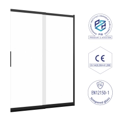 Parawan nawannowy przesuwny dwuczęściowy 80x150cm czarny PN025 MITIS SEVANTE