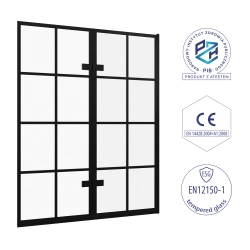 Parawan nawannowy składany dwuczęściowy 80x140cm czarny PN023 NUBES SEVANTE