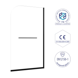 Parawan nawannowy składany jednoczęściowy z wieszakiem 100x140cm czarny PN016 SALIX SEVANTE