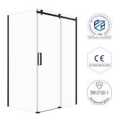 Kabina prysznicowa prostokątna 100x90cm czarna KB046 LOTUS SEVANTE