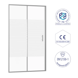 Drzwi prysznicowe do wnęki przesuwne 100x190cm chrom SW054 MERAPI SEVANTE